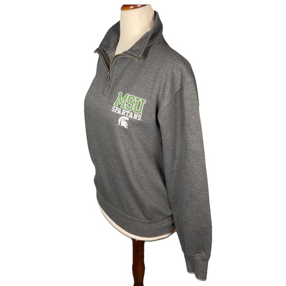 Jansport 1/4 Zip Sweatshirt Pullover Womens Size Medium Michigan State MSU - Picture 3 of 5